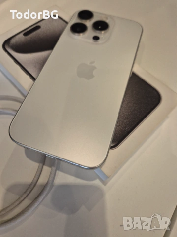 Apple Iphone 15 pro 512gb white titanium Отлично състояние Гаранция, снимка 3 - Apple iPhone - 54533014