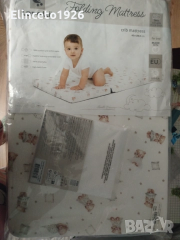 Нова сгъваема кошара+матрак, снимка 4 - Кошарки - 54201397