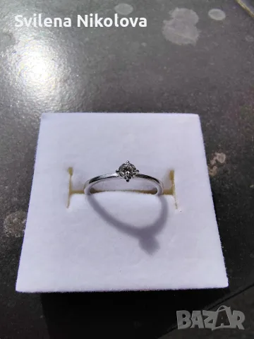 Годежен пръстен Virtuosa – естествен диамант 0.15 ct, снимка 6 - Пръстени - 55414113
