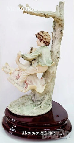 Голяма фигура Capodimonte подписана B. Merli., снимка 6 - Колекции - 55255791