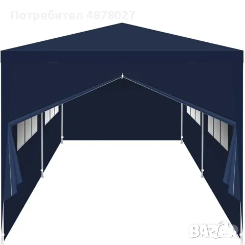 Градинска шатра 3x6 м водоустойчива - Парти палатка с 6 странични панела, прозорци и UV защита - тъм, снимка 3 - Градински мебели, декорация  - 55306478