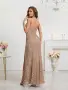 Златиста рокля с пайети, снимка 4