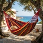 Градиснки червен хамак - идеален за релакс, следобедна дрямка или почивка, снимка 3