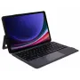 За Samsung Galaxy Tab S10 FE / S9 FE / S9 Кожен Калъф с Bluetooth Клавиатура с Подсветка, Тъчпад и С, снимка 3