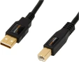 Кабел Amazon Basics USB A към B мъжки USB 2.0, позлатен, 4,8 м за принтер, снимка 3