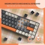 Механична клавиатура Yindiao T8 RGB 60% Brown, снимка 4