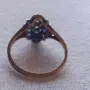 Уникален лот от пръстени със сапфири. Сребро с позлата., снимка 5