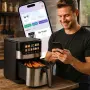 Смарт Еърфрайър , 2200W, XXL 6.5л, Wi-Fi Tuya App, 10 Програми, Неръждаема стомана, снимка 1