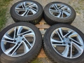 Лети джанти 17ки 5х114.3 Nissan + зимни гуми 215/60/17 Falken, снимка 3