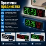 LED електронен настолен часовник с температура влажност USB аларма будилник дигитален големи цифри, снимка 3