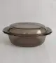 Arcuisine маркова френска огнеупорна тенджера за печене от кафяво опушено стъкло, снимка 1