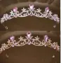 фини цветя вредени с камъни сребриста златиста диадема корона тиара венец дамска детска метална, снимка 1