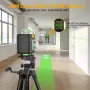 Лазерен нивелир кръст 16 линии самонивелиращ 4x360° с триножник – Зелен, снимка 3