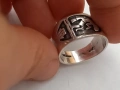 Четири броя сребърни мъжки пръстена, снимка 4