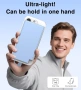 Auskang Ultra Slim Power Bank 5000mAh с вграден USB-C кабел, син, снимка 4
