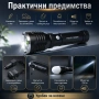 Мощен акумулаторен LED ръчен фенер къмпинг лампа с магнит лед осветление за палатка риболов туризъм, снимка 3