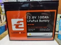 LiFePO4 акумулатор / батерия Lithtech 100Ah 12 V, снимка 1
