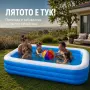 Надуваем семеен басейн 210 × 135 × 56 см – Здрав PVC материал и 3 въздушни камери, снимка 2