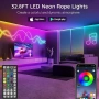 RGB неон лента 10м LETIANPAI App контрол IP65, снимка 2