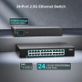 24-портов 2.5G Мрежов Суич GiGaPlus (GP-S25-2400) – Fanless, Метален, снимка 2