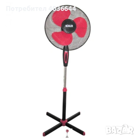 Вентилатор на стойка 16''Muhler, 40W, снимка 2 - Вентилатори - 55268372