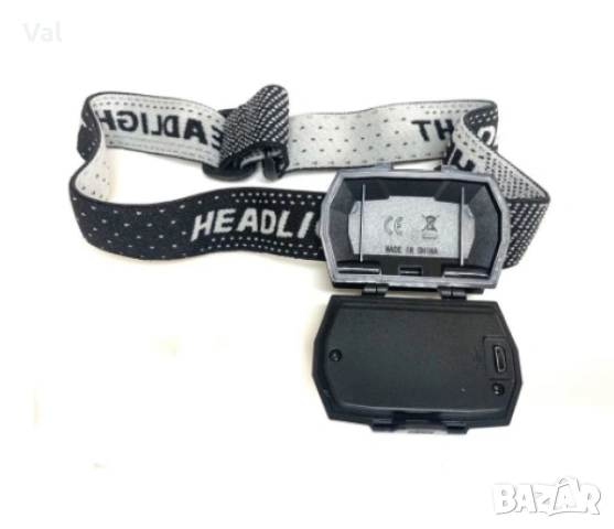 Челник фенер за глава със сензор за движение KX-201 10w USB зареждане, снимка 4 - Други инструменти - 54808237