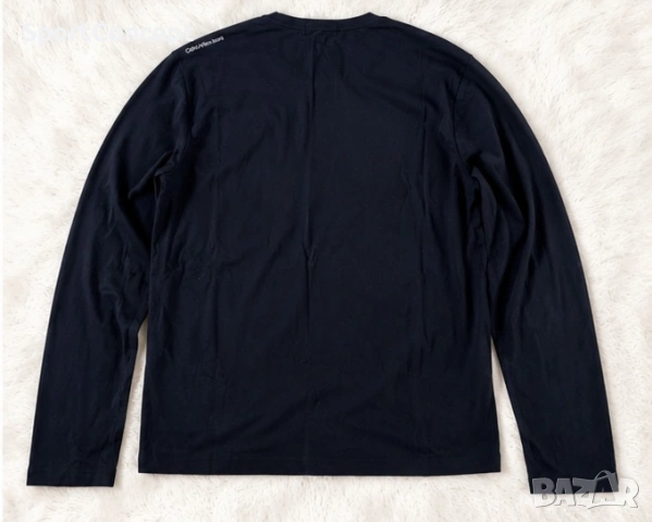 Calvin Klein Jeans блуза с дълъг ръкав – Бяла/Черна, снимка 2 - Блузи - 55070669