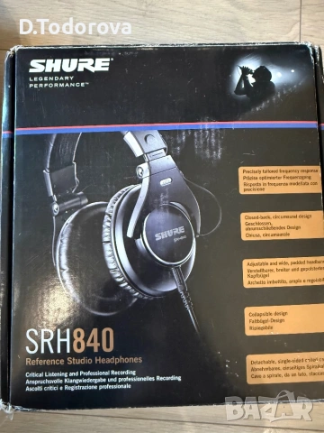 Чисто нови ! Студийни мониторни слушалки Shure SRH840
