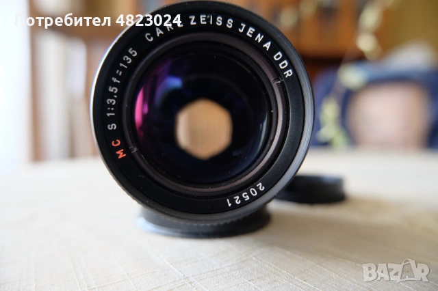 Carl zeiss Jena Sonnar MC 135mm f3.5 Lens. M42 Mount, снимка 8 - Обективи и филтри - 54664411