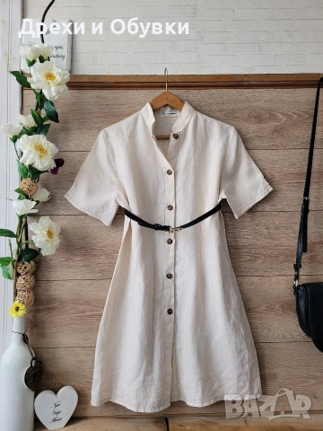 Нова рокля лен , снимка 7 - Рокли - 54157855