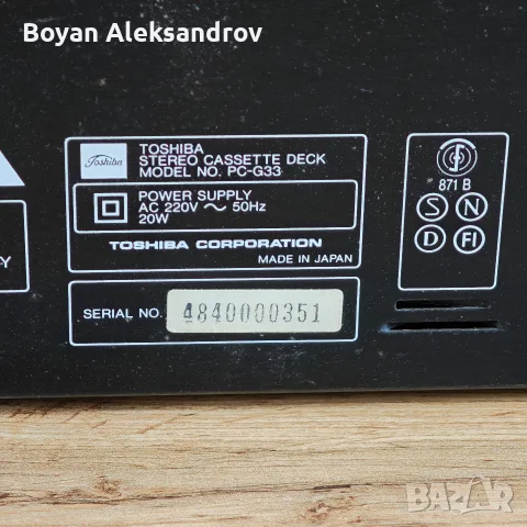 Toshiba PC-G33 – Стерео Касетен Дек с Логическо Управление и Bias Adjust, снимка 7 - Декове - 55501630