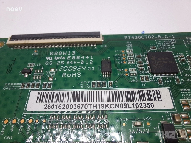 T-Con PT430CT02-5-C-1 от LG43LM6300PLA , снимка 2 - Части и Платки - 54010475