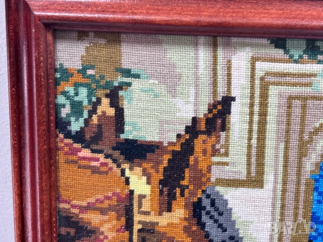 Ушит Гоблен "Коне на водопой", снимка 5 - Гоблени - 54144251