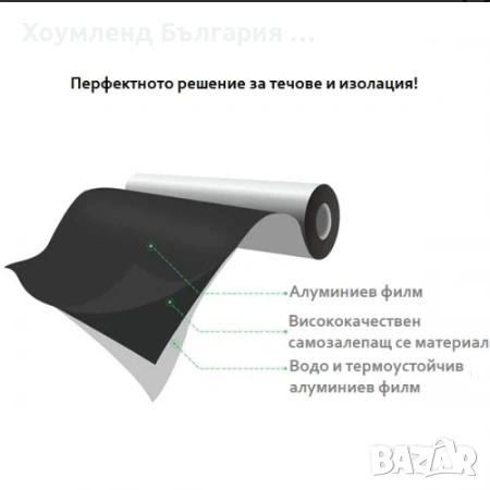 Здраво алуминиево тиско-изолационна термо и водоустойчива лента 10м, снимка 8 - Лепила и силикон - 54311966