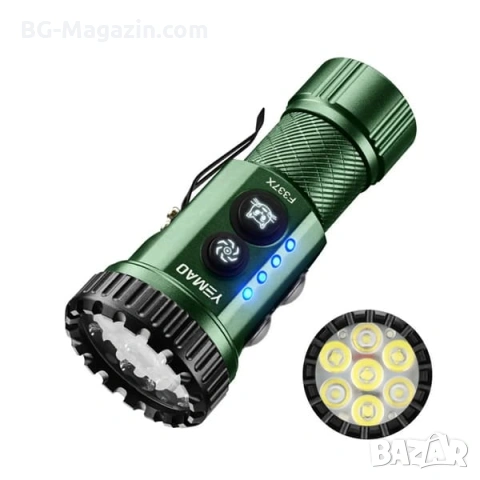 Мощен мини прожектор YEMAO 3000 лумена 7 LED Диода UV ултравиолетова RGB странична светлина, снимка 11 - Къмпинг осветление - 54027493