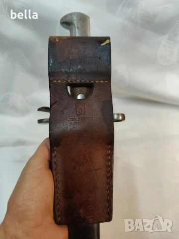 Оригинален швейцарски щик за пушка Schmidt-Rubin, модел 1889 г., снимка 10 - Антикварни и старинни предмети - 54112759