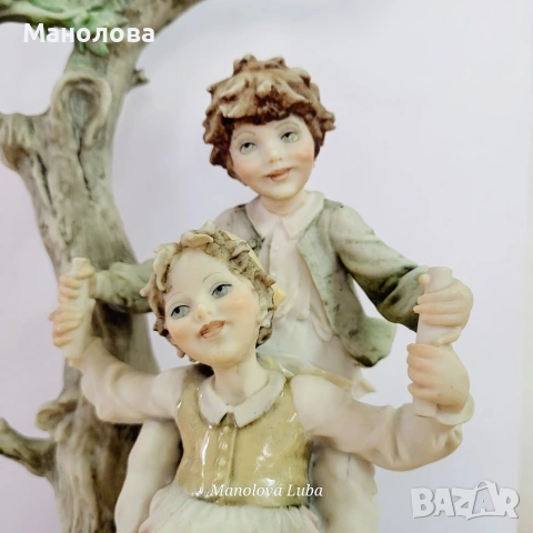 Голяма фигура Capodimonte подписана B. Merli., снимка 2 - Колекции - 55255791