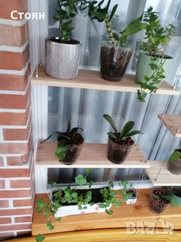 Висяща етажерка с дървени плотове , снимка 7 - Етажерки - 53563610