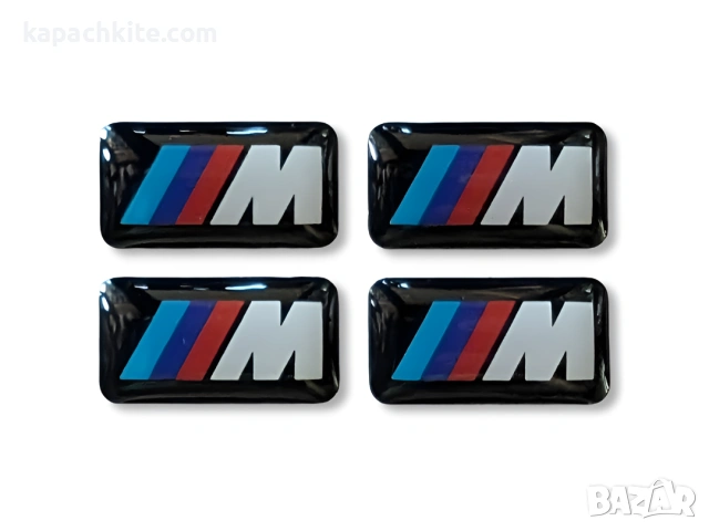 Комплект от 4 стикера емблеми лого M Performance за джанти на BMW