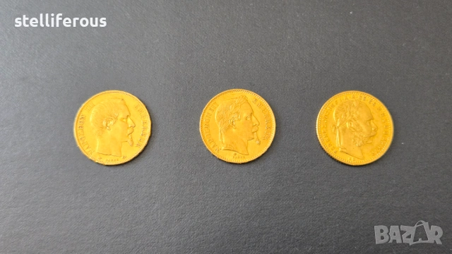 20 златни франка 1860,1869,1883г