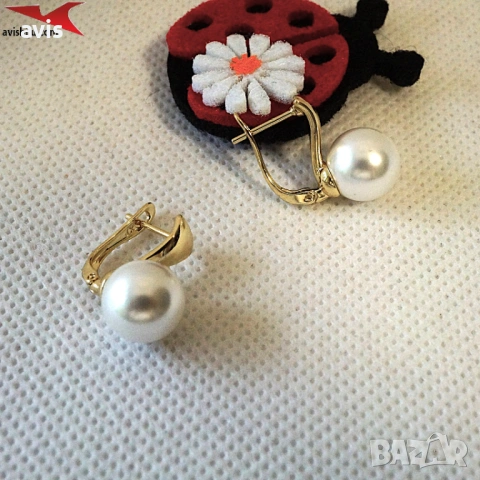 Обеци с 14К златно покритие 2141908, снимка 3 - Обеци - 54362935