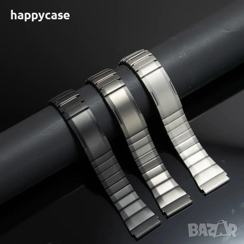 TITANIUM UNIVERSAL Титаниева верижка за Huawei Watch / Samsung / Garmin / Apple / Xiaomi / Amazfit, снимка 2 - Каишки за часовници - 54486962