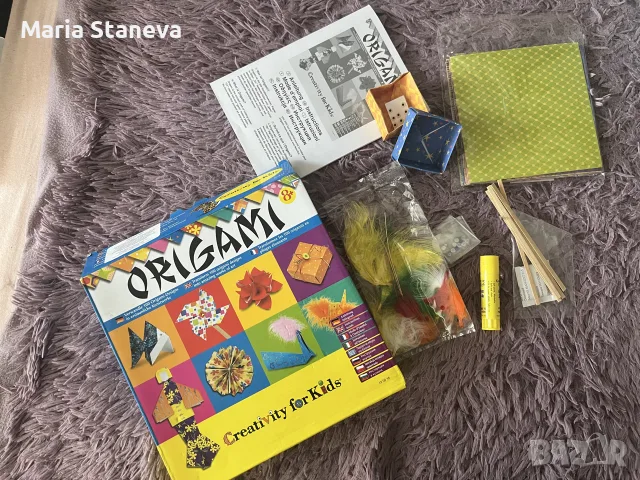 Игра Оригами - използвана - липсват няколко листа и сивия брокат