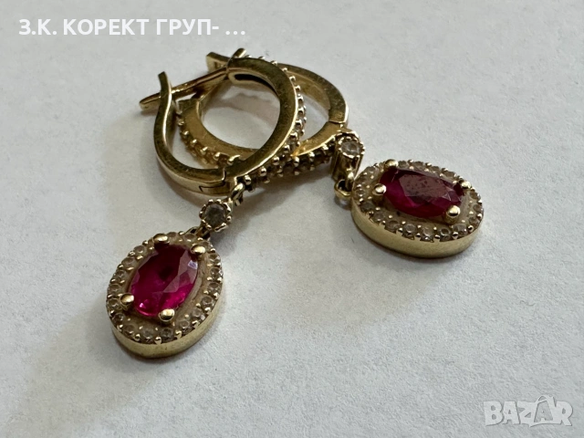 Златни дамски обеци 14K – 3,74гр