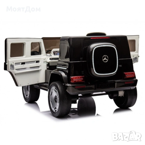 Акумулаторен джип Mercedes EQG Electric G-Class 12V с отварящи се врати меки гуми 4x4, снимка 5 - Детски велосипеди, триколки и коли - 55269451