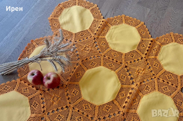 Нова ръчно плетена покривка, снимка 2 - Покривки за маси - 54174955