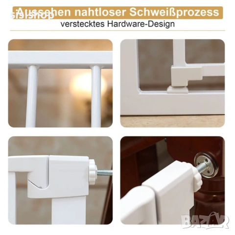 Метална преграда за деца със силиконова защита против хлъзгане и надраскване 4502, снимка 4 - Други стоки за дома - 53989241