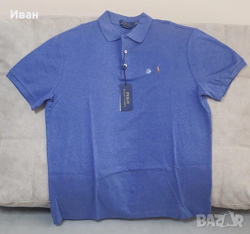 Нова оригинална фланелка Polo Ralph Lauren custom slim fit - размер  L, M - 100% памук, снимка 2 - Тениски - 54038332