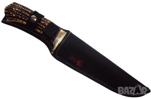 Ловджийски нож (Columbia USA Saber) с рогова дръжка, снимка 4 - Ножове - 54994775