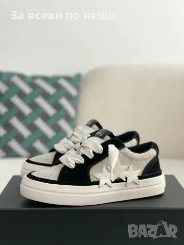 AMIRI Star Appliqué Suede Skater "Black/Cream" Мъжки Маратонки👟Дамски Маратонки Код ch24, снимка 3 - Маратонки - 55413311